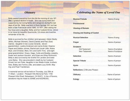 Kente Funeral Program Template.