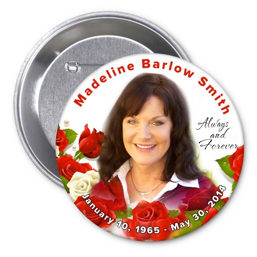 Red Diva Memorial Button Pin (Pack of 10).