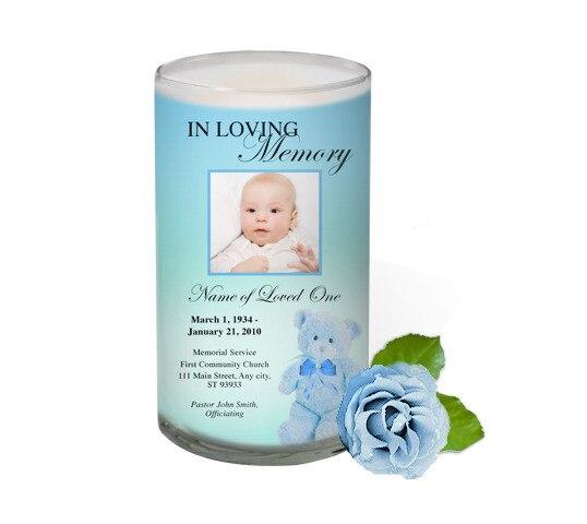 Nursery Personalized Glass Memorial Candle.