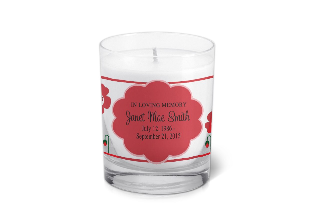 Scarlett Personalized Votive Memorial Candle.