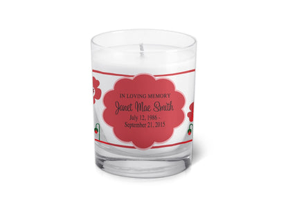 Scarlett Personalized Votive Memorial Candle.