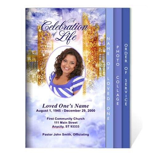 Pathway 8-Sided Graduated Funeral Program Template.
