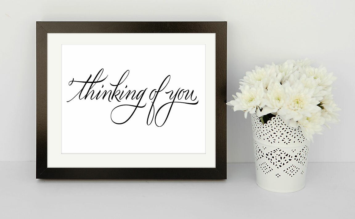 Thinking of You Condolences Word Art.