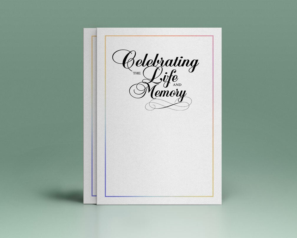 Celebrating Life and Memory Funeral Program Titles – Funeral Program ...