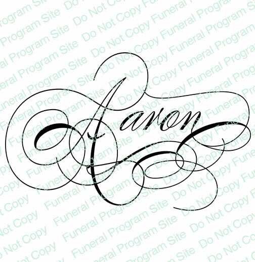 Aaron Word Art Name Design.