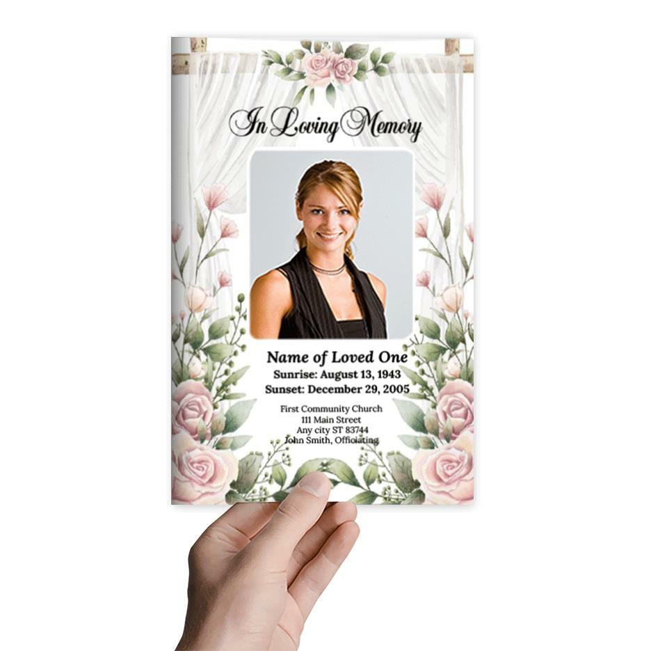 Viola Funeral Program Template.