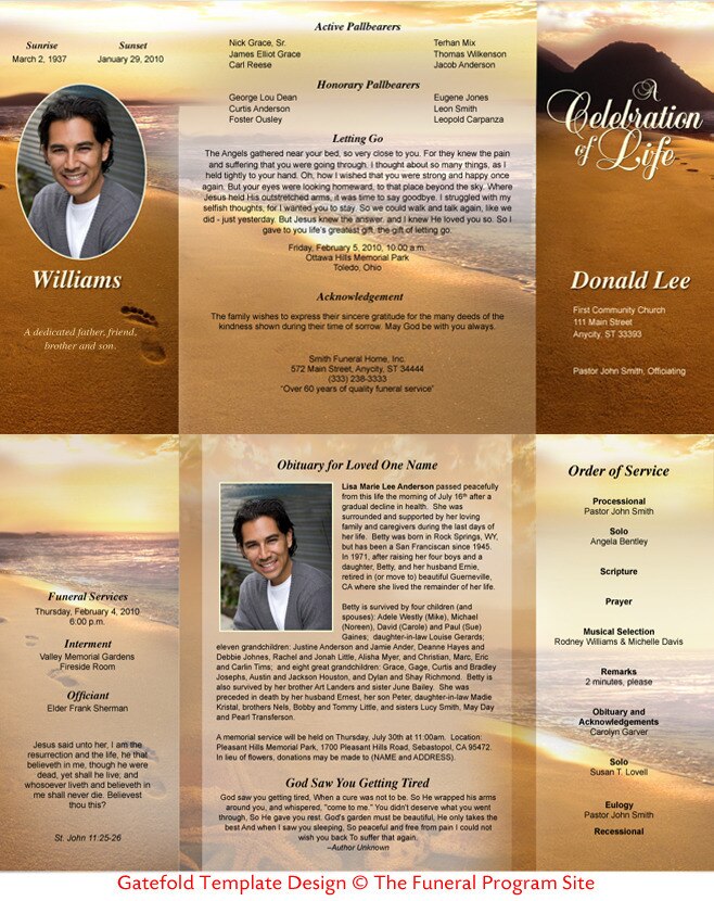 Footprints Gatefold Program Template.
