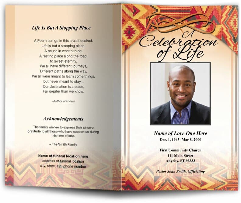 Impala Funeral Program Template.