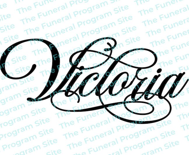 Victoria  Name Word Art.