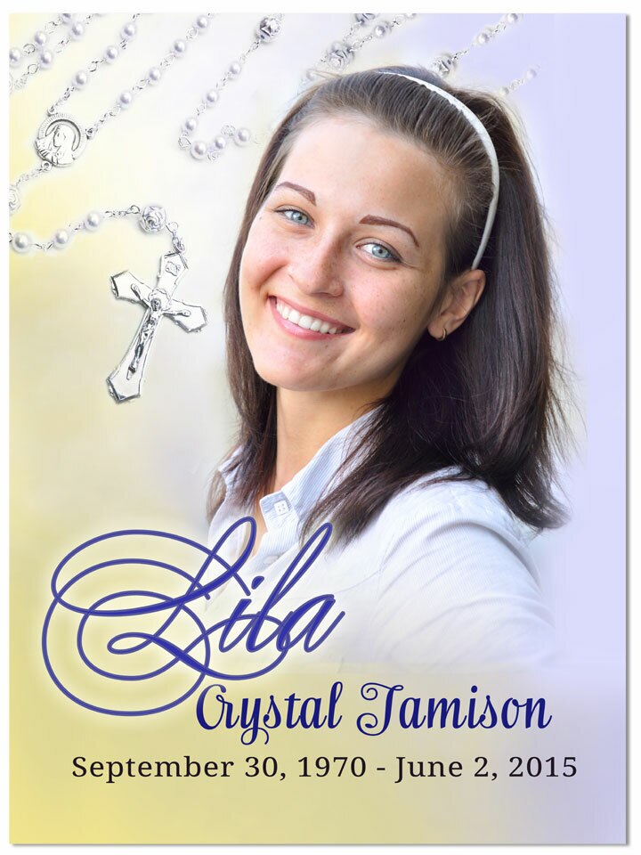 Beads Funeral Memorial Poster Portrait.