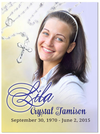 Beads Funeral Memorial Poster Portrait.