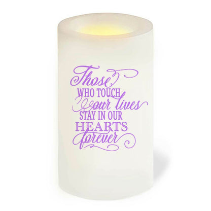 Lavender Personalized Flameless LED Memorial Candle.