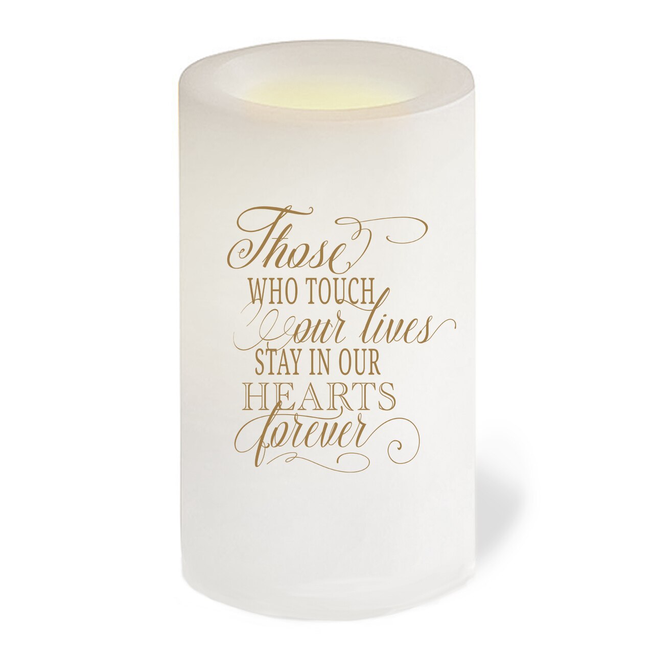 Chestnut Personalized Flameless LED Memorial Candle.