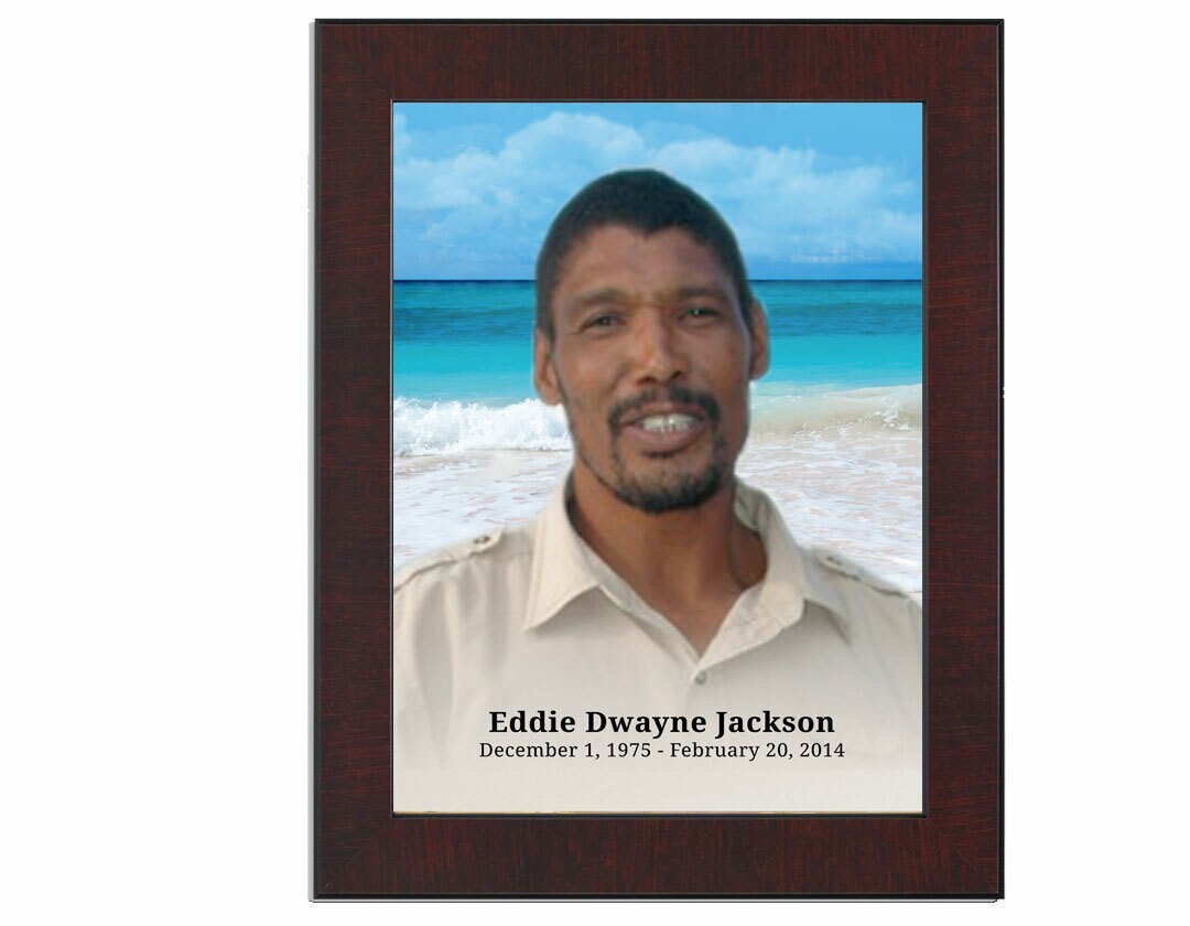 Caribbean Funeral Memorial Poster Portrait.