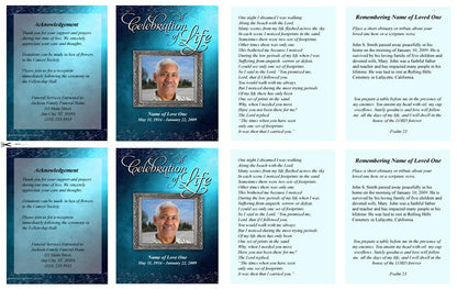 Devotion Small Memorial Card Template.