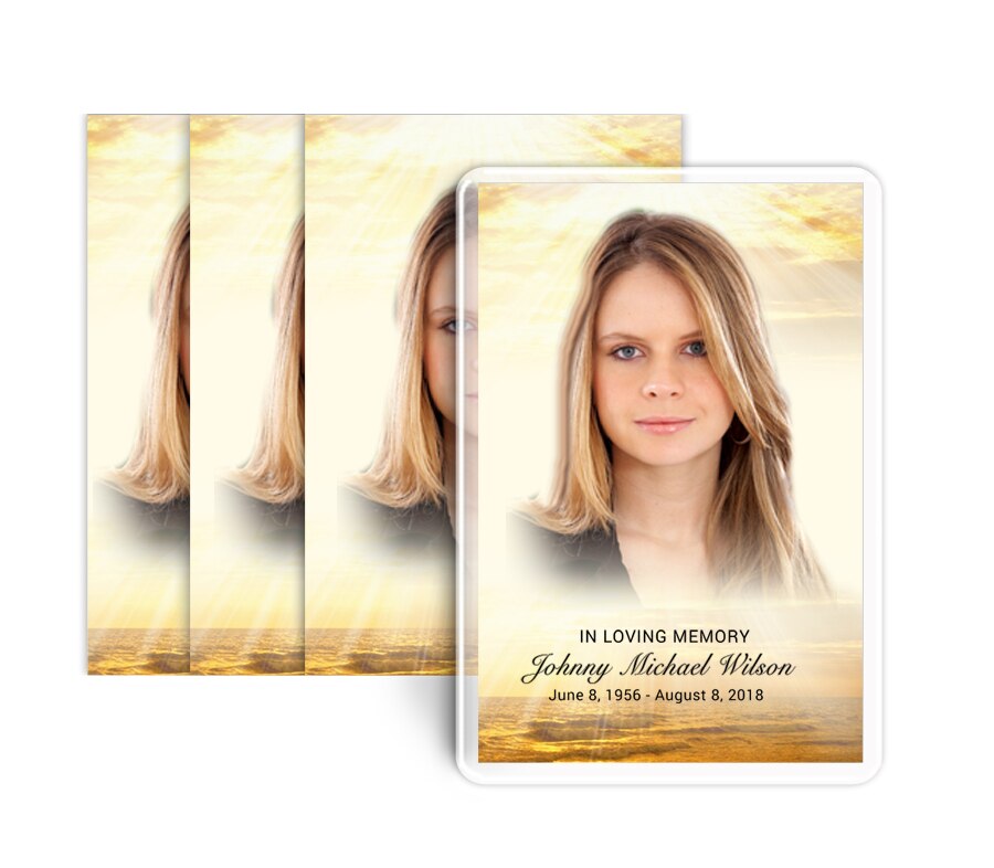 Shine Funeral Prayer Card Design & Print (Pack of 50).