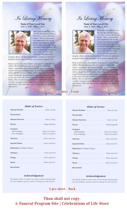 Patriot Funeral Flyer Template.