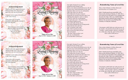 Precious Small Memorial Card Template.