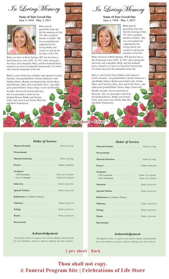 Austere Funeral Flyer Template.