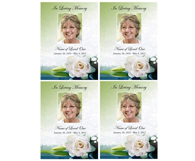 Divine Small Memorial Card Template.
