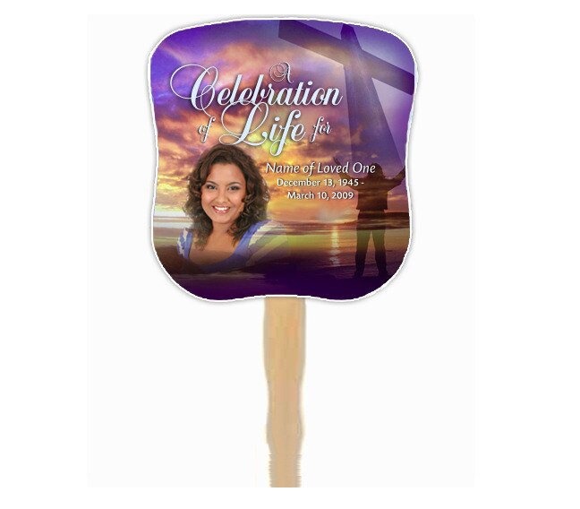 Worship Personalized Hour Glass Memorial Fan (Pack of 10).