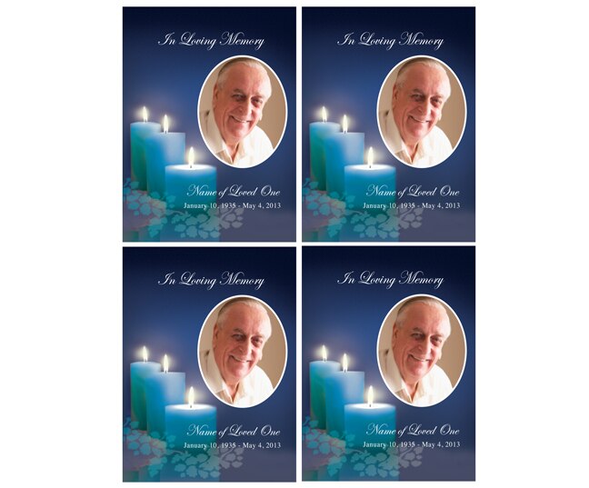 Enlighten Small Memorial Card Template.