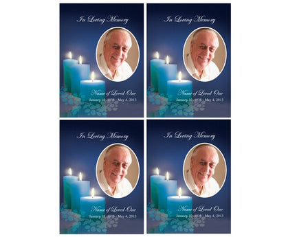 Enlighten Small Memorial Card Template.