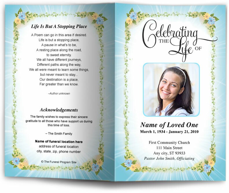 funeral backgrounds for programs