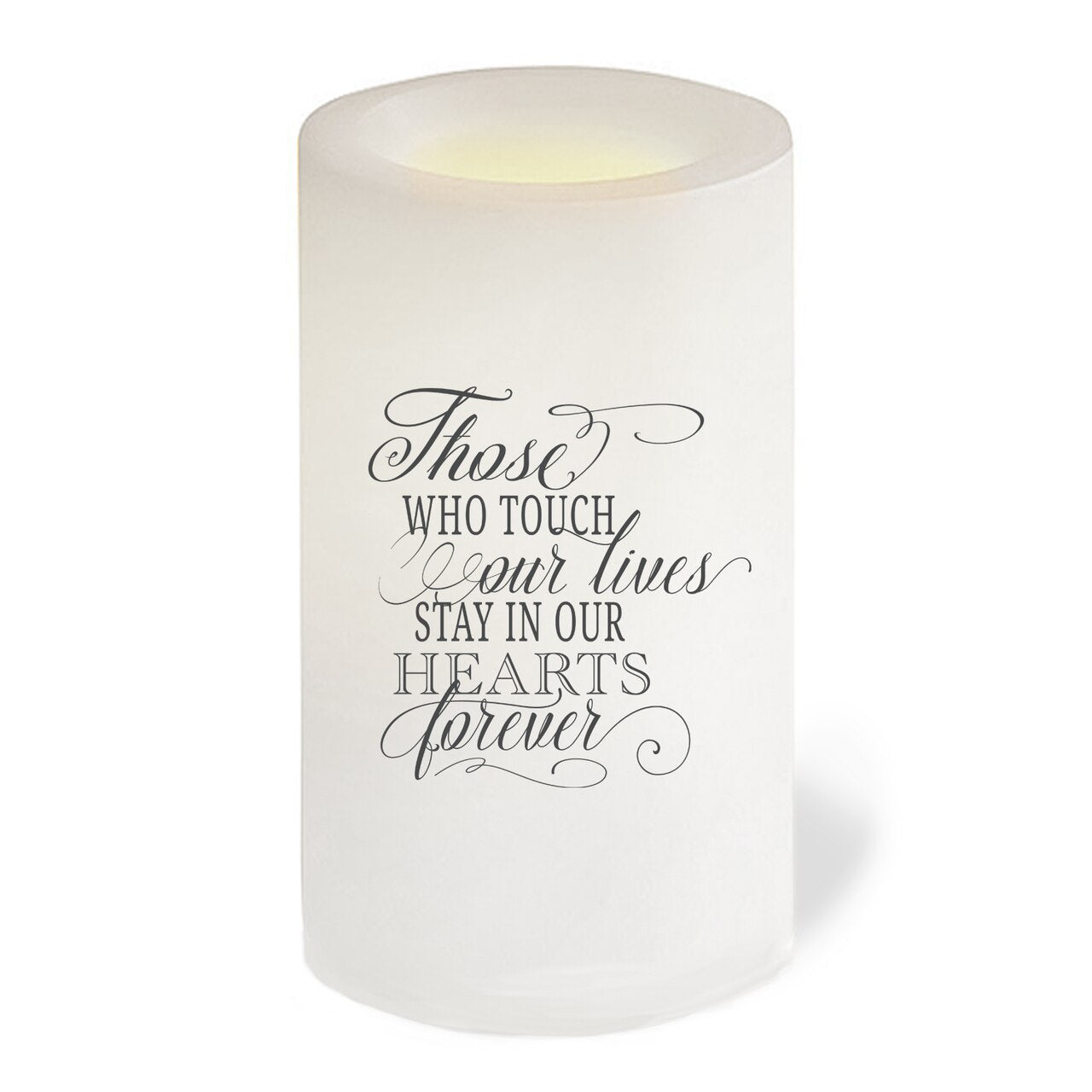 Beautiful Life LED Flameless Personalized Memorial Candle.