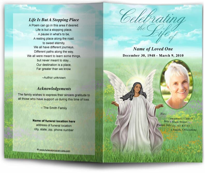 Madonna Funeral Program Template Template.