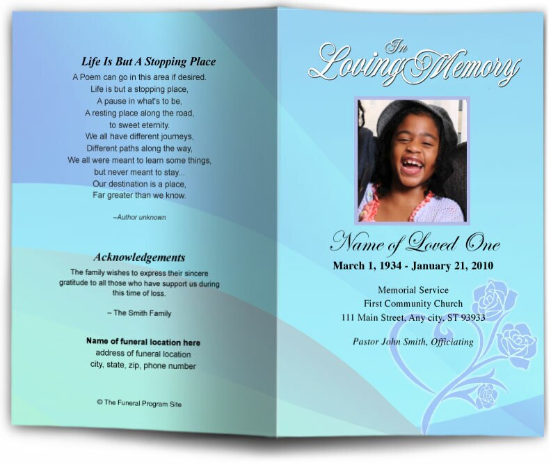 Princess Funeral Program Template.