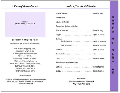 Glorify 8-Sided Graduated Funeral Program Template.