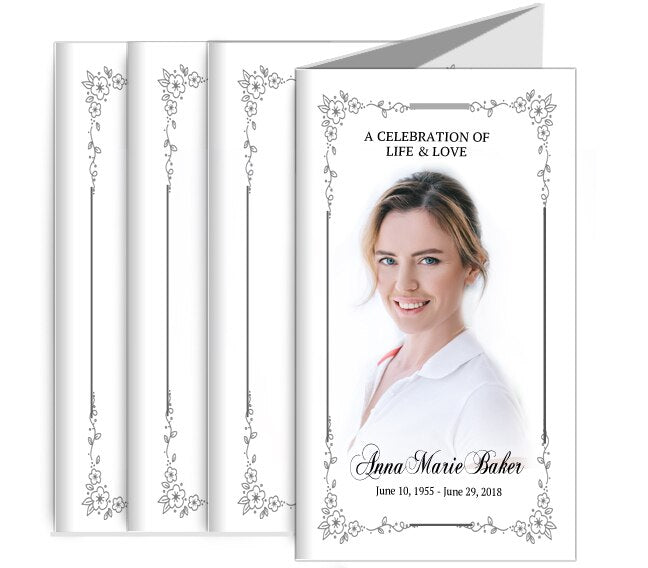Flourish Frame Funeral Brochure Design & Print (Pack of 50).