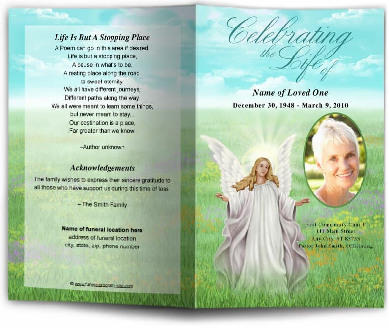 Madonna Funeral Program Template Template.