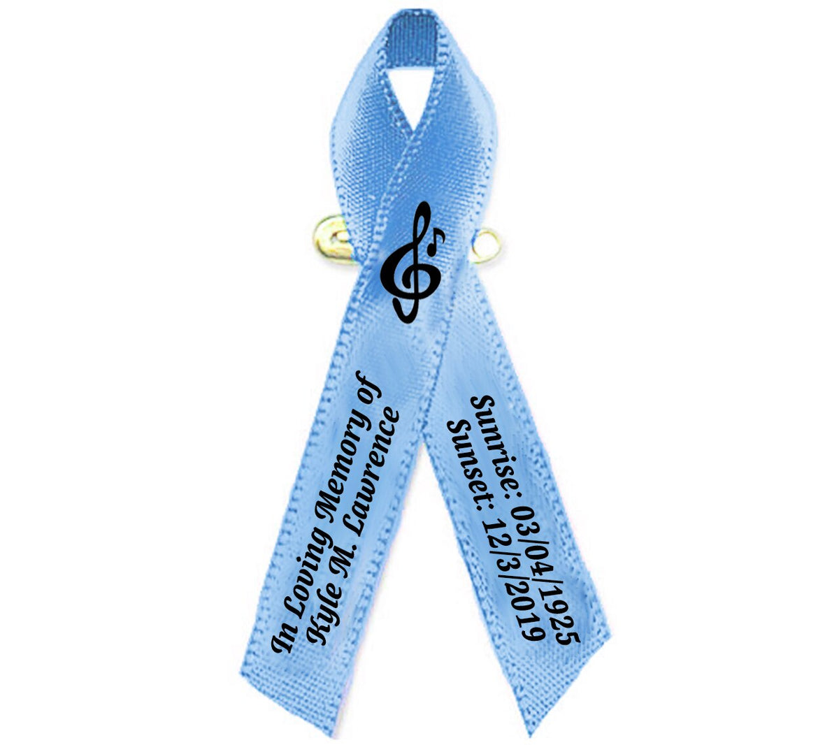 Fneral Program Ribbon Musician Personalized Cancer Ribbon - Package of 10 – Funeral Program ...