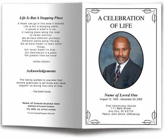 Simple Funeral Program Template.