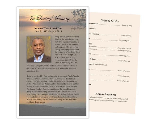 Kenya Funeral Flyer Template.