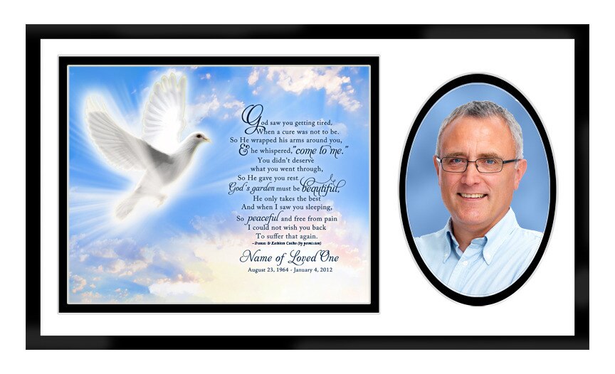 Peace Memorial Frame Plaque Keepsake.