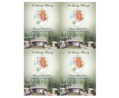 Bridge Small Memorial Card Template.