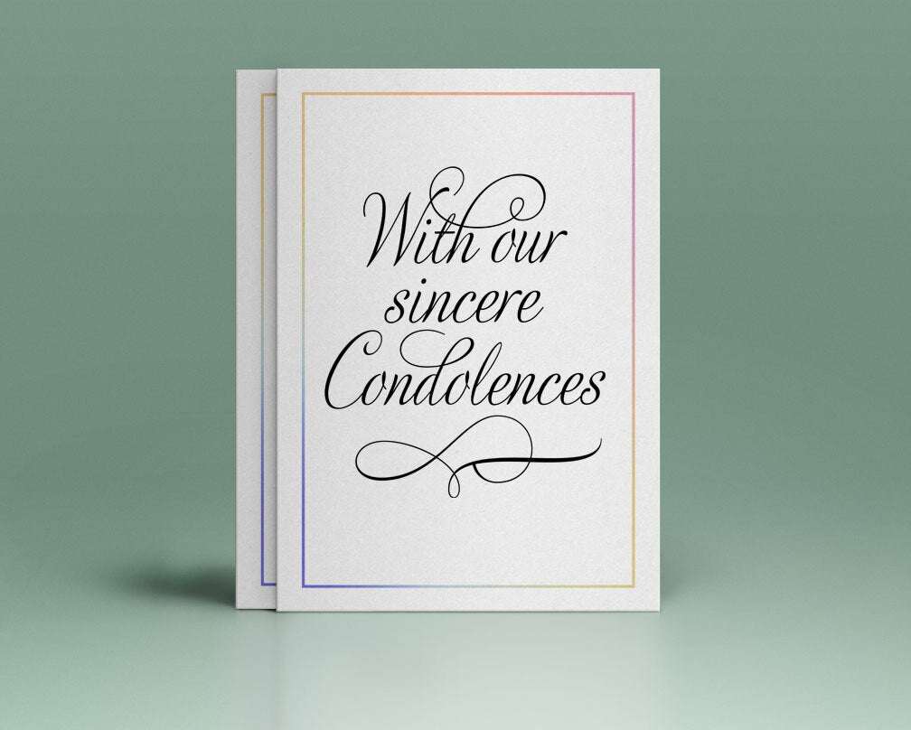 Sincere Condolences Phrase Word Art Design – Funeral Program-Site ...