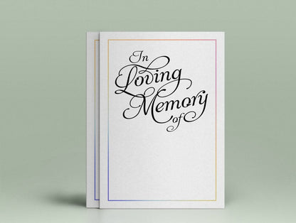 In Loving Memory Of Funeral Program Title.