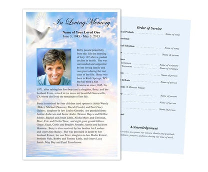 Peace Funeral Flyer Template.