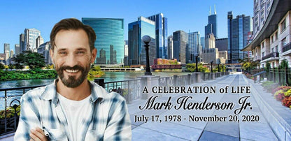 Custom Casket Panel Insert - Chicago Design.