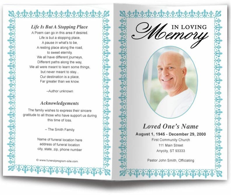 Lexington Funeral Program Template.