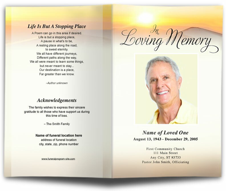 Summit Funeral Program Template.