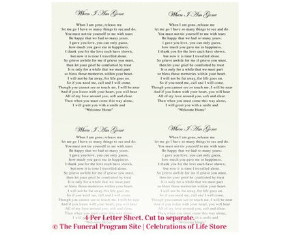 Bridge Small Memorial Card Template.