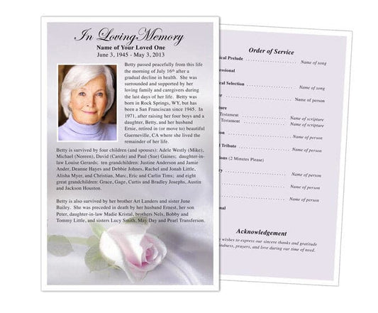 Beloved Funeral Flyer Template.