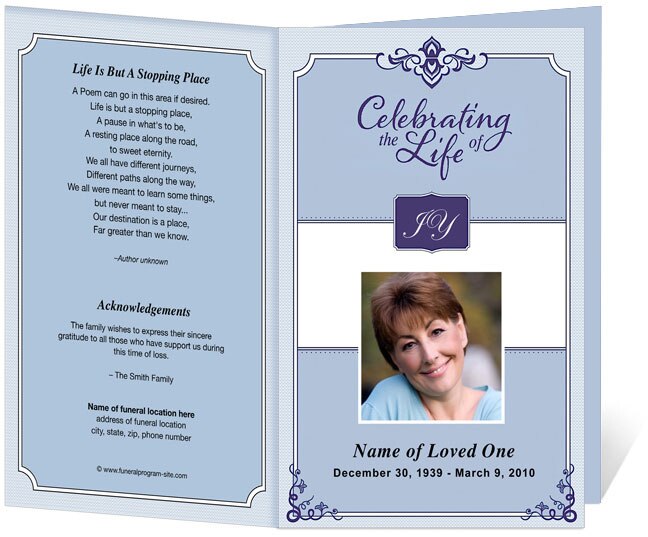 Celebrity Funeral Program Template.