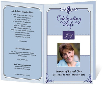 Celebrity Funeral Program Template.