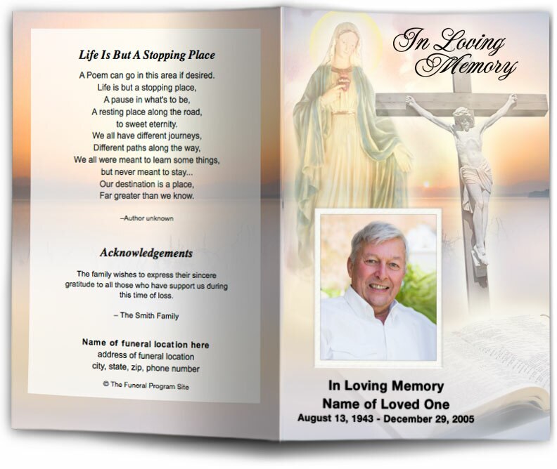 Vision Funeral Program Template.